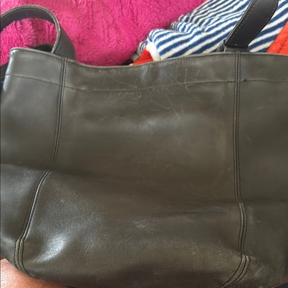 Elegant black Leather Tote Bag - Picture 4 of 6